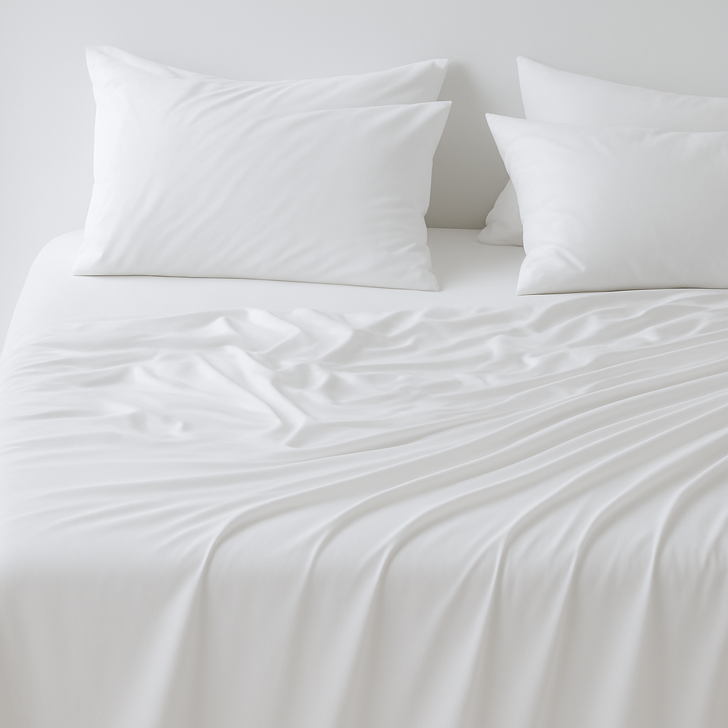 draps en bambou blanc 160x200 cm
